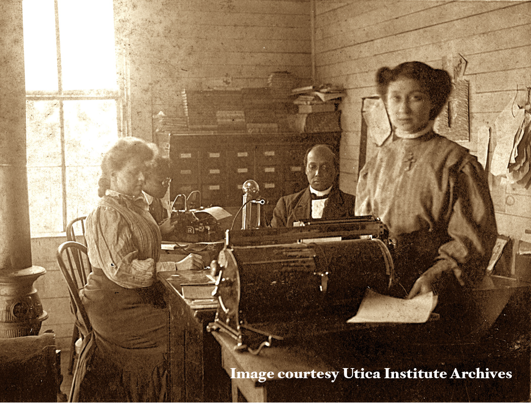 William Holtzclaw in his first office.